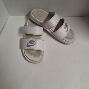 Nike Womens White Slide Sandals